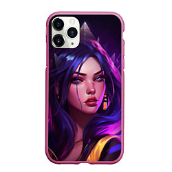 Чехол iPhone 11 Pro матовый League of Legends Kaisa Kda style, цвет: 3D-малиновый