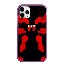 Чехол iPhone 11 Pro матовый Nissan GTR - Cyber red