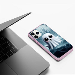 Чехол iPhone 11 Pro матовый Привидениус, цвет: 3D-розовый — фото 2