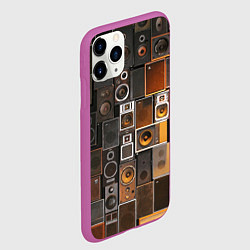 Чехол iPhone 11 Pro матовый Винтажные колонки, цвет: 3D-фиолетовый — фото 2