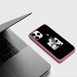 Чехол iPhone 11 Pro матовый Демон крови Пауэр, цвет: 3D-малиновый — фото 2