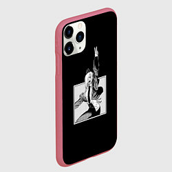 Чехол iPhone 11 Pro матовый Демон крови Пауэр, цвет: 3D-малиновый — фото 2
