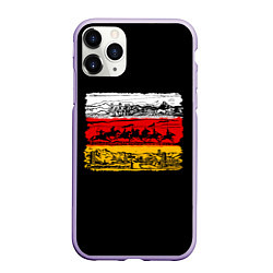 Чехол iPhone 11 Pro матовый Традиционная Осетия, цвет: 3D-светло-сиреневый