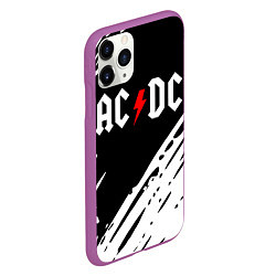 Чехол iPhone 11 Pro матовый Ac dc rock, цвет: 3D-фиолетовый — фото 2