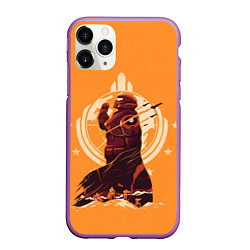 Чехол iPhone 11 Pro матовый Helldivers 2: Hell Marine, цвет: 3D-фиолетовый