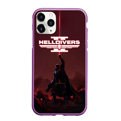 Чехол iPhone 11 Pro матовый Helldivers 2: Адский десантник