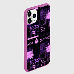Чехол iPhone 11 Pro матовый Underground pattern color, цвет: 3D-фиолетовый — фото 2