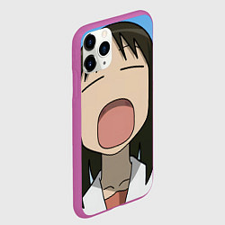 Чехол iPhone 11 Pro матовый Azumanga Daioh Аюму Касуга зевает, цвет: 3D-фиолетовый — фото 2