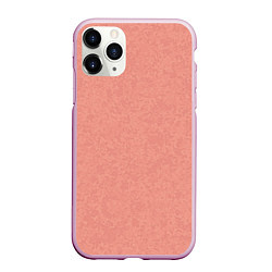 Чехол iPhone 11 Pro матовый Однотонный персиковый текстура