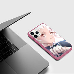 Чехол iPhone 11 Pro матовый Реинкарнация Безработного Сильфиетта smile, цвет: 3D-малиновый — фото 2