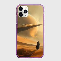 Чехол iPhone 11 Pro матовый Пустыня и космический корабль - Дюна, цвет: 3D-фиолетовый