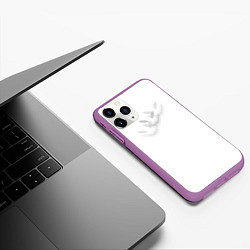 Чехол iPhone 11 Pro матовый Zxc face, цвет: 3D-фиолетовый — фото 2