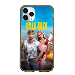 Чехол iPhone 11 Pro матовый Ryan Gosling and Emily Blunt каскадеры, цвет: 3D-коричневый