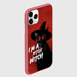 Чехол iPhone 11 Pro матовый I am witch, цвет: 3D-малиновый — фото 2