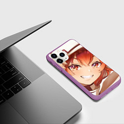 Чехол iPhone 11 Pro матовый Реинкарнация Безработного Eris smile, цвет: 3D-фиолетовый — фото 2