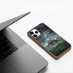 Чехол iPhone 11 Pro матовый Реинкарнация Безработного Roxy, цвет: 3D-коричневый — фото 2
