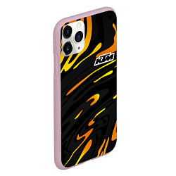 Чехол iPhone 11 Pro матовый KTM - orange liquid, цвет: 3D-розовый — фото 2