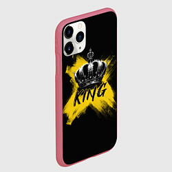 Чехол iPhone 11 Pro матовый Корона Кинга, цвет: 3D-малиновый — фото 2