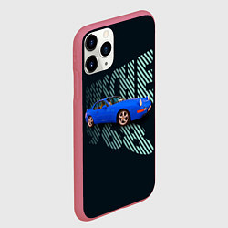 Чехол iPhone 11 Pro матовый Немецкая спортивная машина Porsche 968, цвет: 3D-малиновый — фото 2