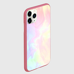 Чехол iPhone 11 Pro матовый Светлые краски тай-дай, цвет: 3D-малиновый — фото 2