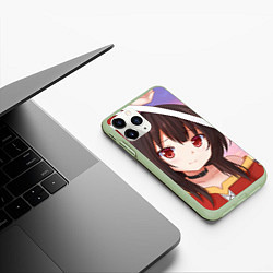 Чехол iPhone 11 Pro матовый Konosuba Мэгумин cute, цвет: 3D-салатовый — фото 2