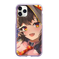 Чехол iPhone 11 Pro матовый Konosuba Мэгумин cute, цвет: 3D-светло-сиреневый