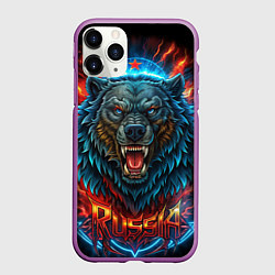 Чехол iPhone 11 Pro матовый Russia bear