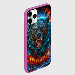 Чехол iPhone 11 Pro матовый Russia bear, цвет: 3D-фиолетовый — фото 2