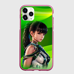 Чехол iPhone 11 Pro матовый Stellar Blade Eve зеленый абстракт