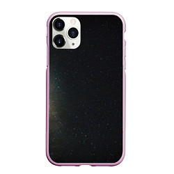 Чехол iPhone 11 Pro матовый Звездный космос темно-синий, цвет: 3D-розовый