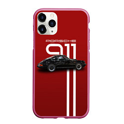 Чехол iPhone 11 Pro матовый Ретро автомобиль Porsche