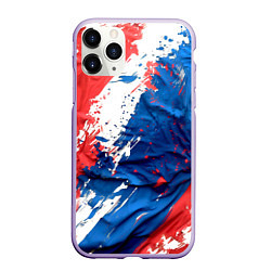 Чехол iPhone 11 Pro матовый Im from Russia, цвет: 3D-светло-сиреневый