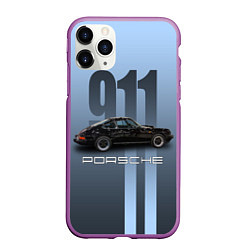 Чехол iPhone 11 Pro матовый Винтажный автомобиль Porsche