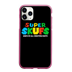 Чехол iPhone 11 Pro матовый Super skufs, цвет: 3D-малиновый