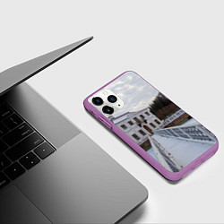 Чехол iPhone 11 Pro матовый Петергоф дворец Марли, цвет: 3D-фиолетовый — фото 2