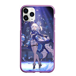 Чехол iPhone 11 Pro матовый Genshin Impact Furina servants, цвет: 3D-фиолетовый