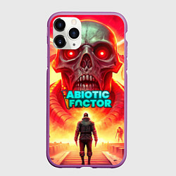 Чехол iPhone 11 Pro матовый Abiotic Factor монстр с черепом