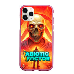 Чехол iPhone 11 Pro матовый Abiotic Factor horror skull