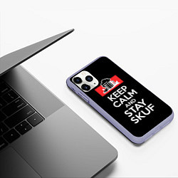 Чехол iPhone 11 Pro матовый Keep calm and stay skuf, цвет: 3D-светло-сиреневый — фото 2