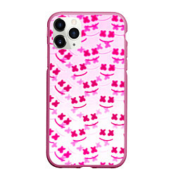 Чехол iPhone 11 Pro матовый Marshmello pink colors