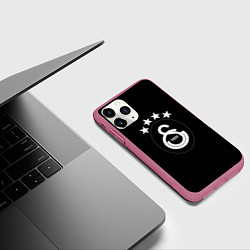 Чехол iPhone 11 Pro матовый Galatasaray sport, цвет: 3D-малиновый — фото 2
