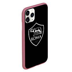 Чехол iPhone 11 Pro матовый Roma sport fc club, цвет: 3D-малиновый — фото 2