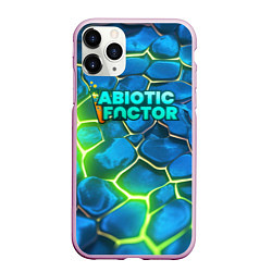 Чехол iPhone 11 Pro матовый Abiotic Factor logo bright neon, цвет: 3D-розовый