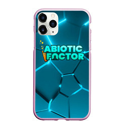 Чехол iPhone 11 Pro матовый Abiotic Factor logo neon, цвет: 3D-розовый