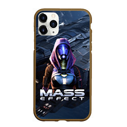 Чехол iPhone 11 Pro матовый Mass Effect ТалиЗора, цвет: 3D-коричневый