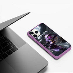 Чехол iPhone 11 Pro матовый Mass Effect ТалиЗора, цвет: 3D-фиолетовый — фото 2