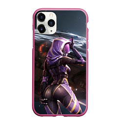 Чехол iPhone 11 Pro матовый Mass Effect ТалиЗора и космический корабль