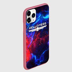 Чехол iPhone 11 Pro матовый Helldivers: Space Logo, цвет: 3D-малиновый — фото 2