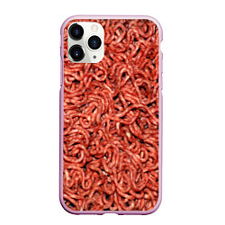 Чехол iPhone 11 Pro матовый Мясной фарш текстура, цвет: 3D-розовый