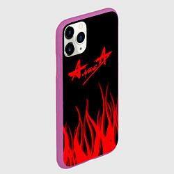 Чехол iPhone 11 Pro матовый Алиса огненный стиль, цвет: 3D-фиолетовый — фото 2